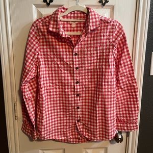 Cat & Jack red plaid button down